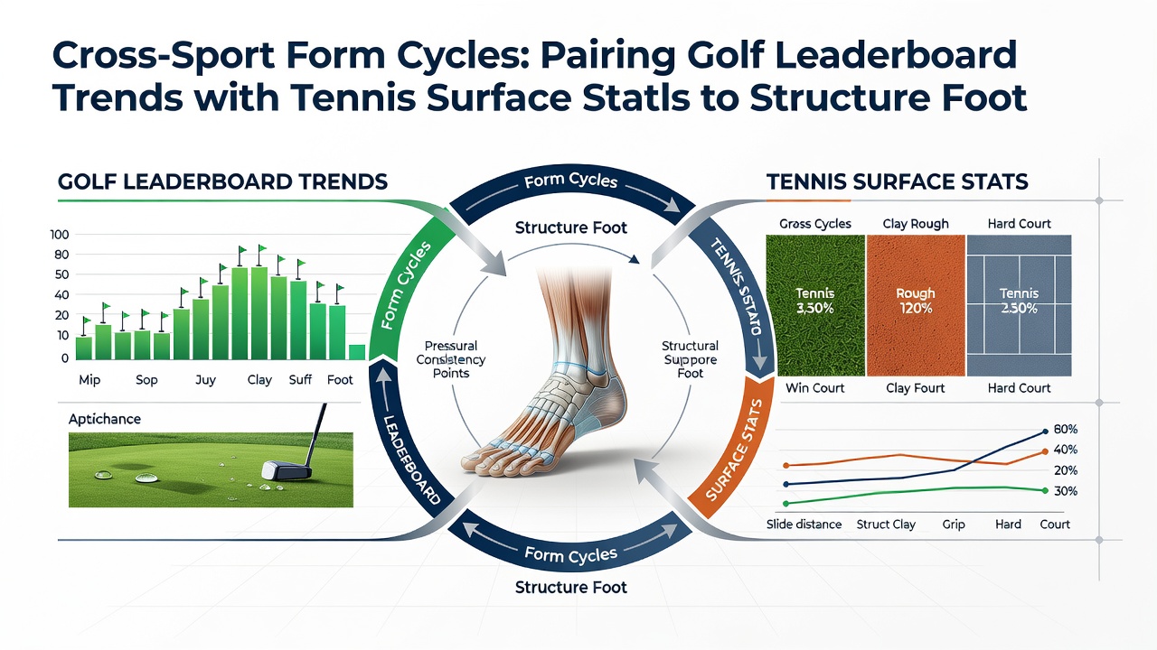 Diagram showing tennis surface performance metrics feeding into football accumulator structures