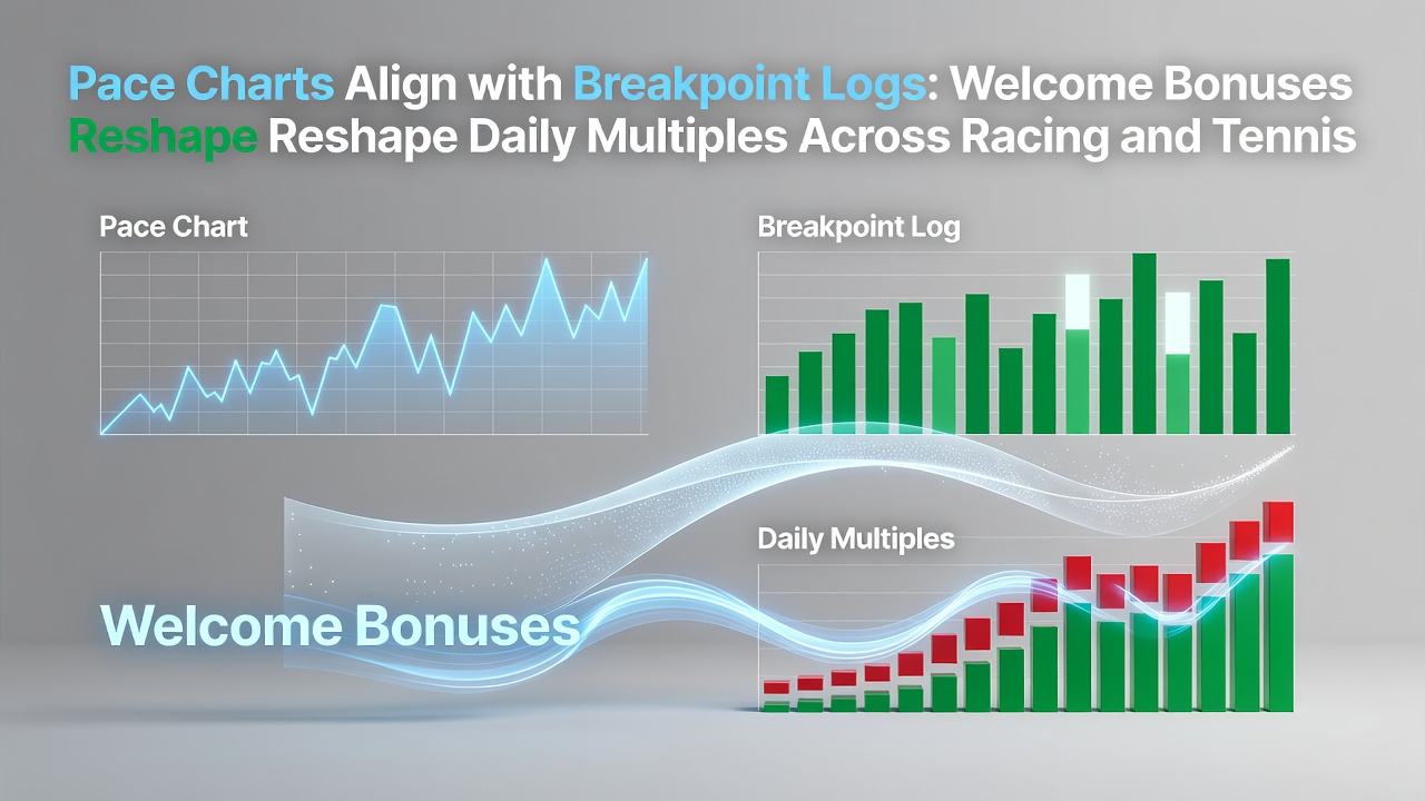 Pace charts and breakpoint logs displayed side by side with betting interface showing accumulator multiples