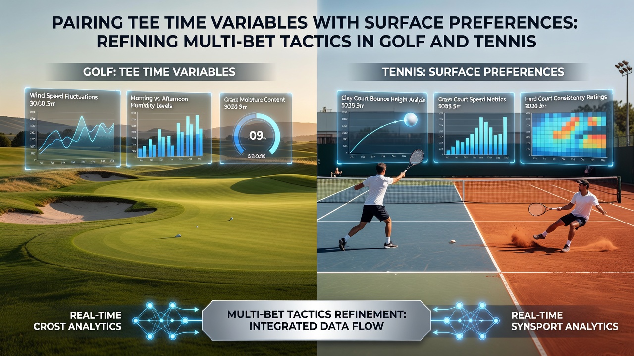 Detailed view of golf course conditions paired with tennis court surfaces for tactical betting insights